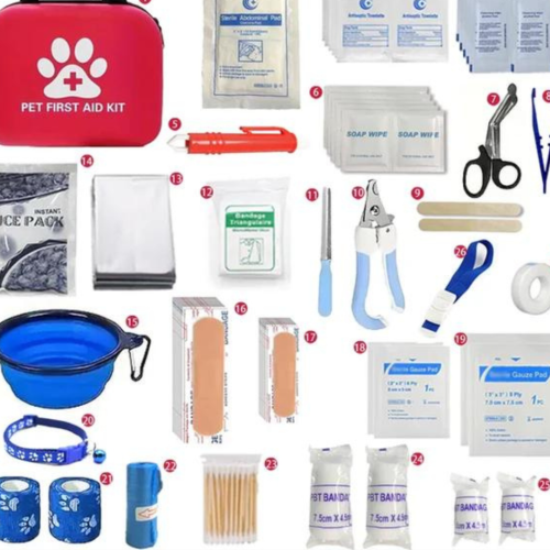 127-teiliges Erste-Hilfe-Set für Hunde Kompakt & Outdoor-tauglich