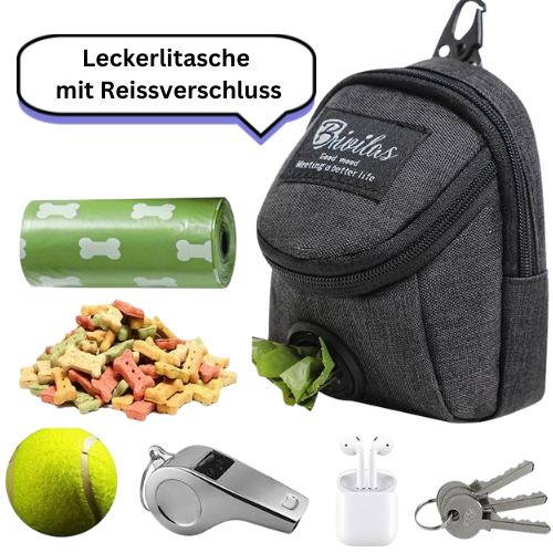 "Leckerli-Tasche mit Beutelspender: Praktisch & Robust"